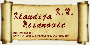 Klaudija Mišanović vizit kartica